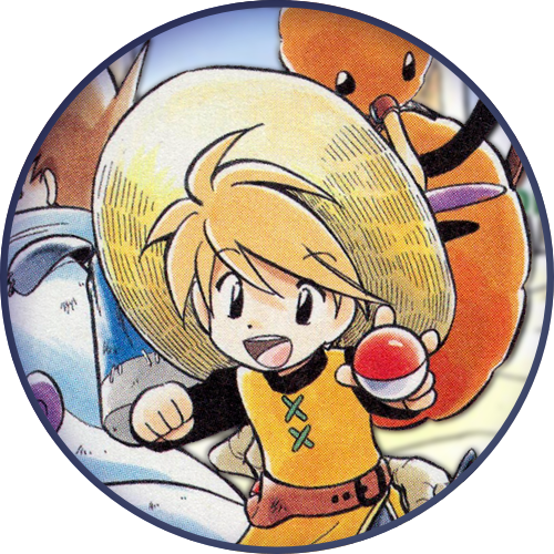 circular icon of yellow from the pokémon adventures manga